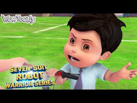 Seven Suit Robot Warrior Series 55 | Vir The Robot Boy in English | English Kids Cartoon