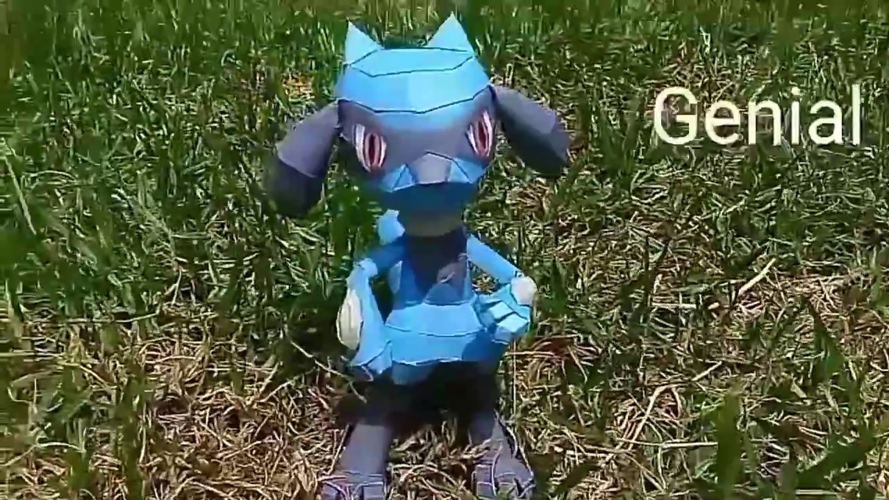 Como Hacer Un Riolu De Papel | Papercraft - YouTube
