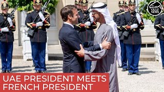 UAE President Sheikh Mohamed arrives in France, meets French President Emmanuel Macron