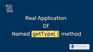 7. Real Application of Named getType method in Office Scripts