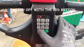 Changing the pin code on BT electric powered pallet trucks