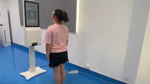 AMH - Digital signage  hand sanitizer kiosk, face recognition and temperature measuring