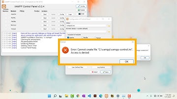 How To Fix XAMPP Cannot Create File xampp-control.ini Access Is Denied Error (2021)