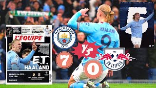Manchester City Rb Leipzig Champions League Haaland Manchester City 7-0 Leipzig