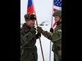 American soldier and Russian soldier sharing love