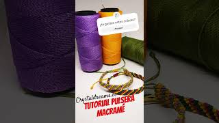 Tutorial pulsera de Macrame en el canal de Crystaldrems #Macrame #Diy #HacerPulseras #Nudos #pulsera