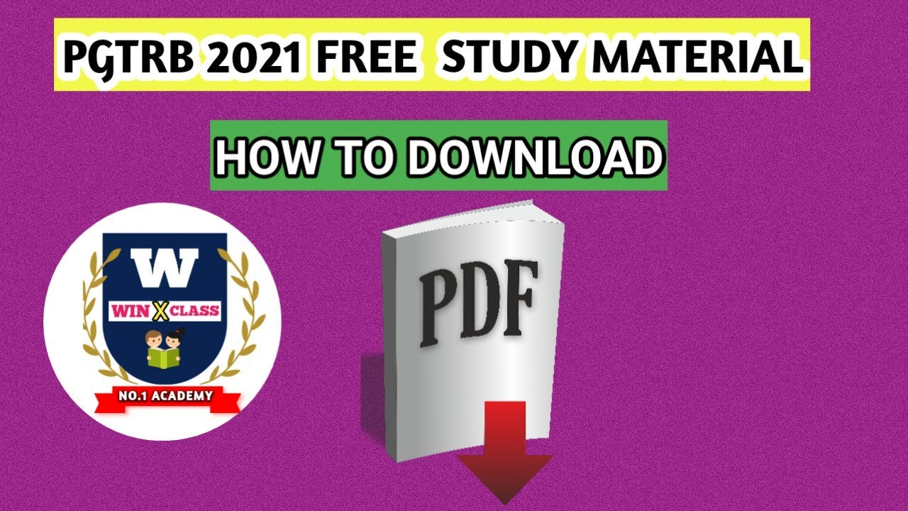 PGTRB study material for maths/all unit notes download pdf