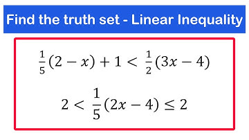Vind de waarheidsset van lineaire ongelijkheden en illustreer je antwoord op een getallenlijn | S...