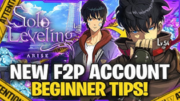 NEW ACCOUNT TIPS! BEST WAYS TO PROGRESS! - Solo Leveling Arise