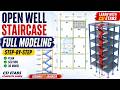 Open Well Type Staircase Modelling in ETABS – Step-by-Step Tutorial #structsoftcentre