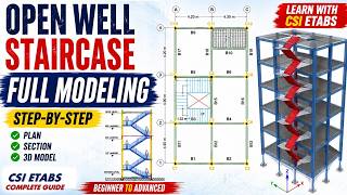 Open Well Type Staircase Modelling in ETABS – Step-by-Step Tutorial #structsoftcentre