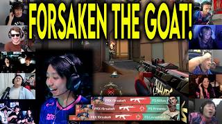 Valorant Streamers React To PRX f0rsakeN HITTING THE CRAZIEST ACE Against FS In VCT screenshot 5