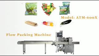 Atm 600X Autompack Servo Motor High Quality Corn Tomato Vegetable Packing Machine