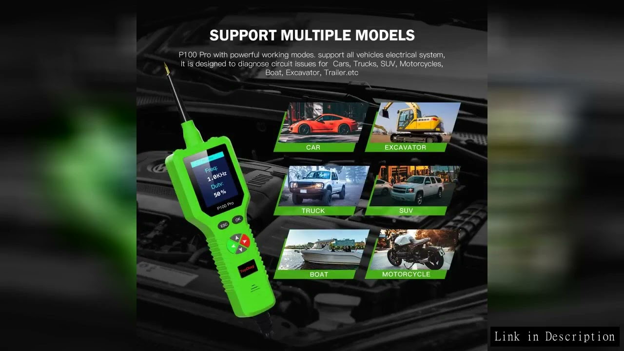 TopDiag P100 Pro 9-30V Car Circuit Tester Automotive Circuit Diagnostic Tester 12V 24V Circuit Probe