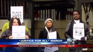 Protesters stage Die-in and silent protest in Covington