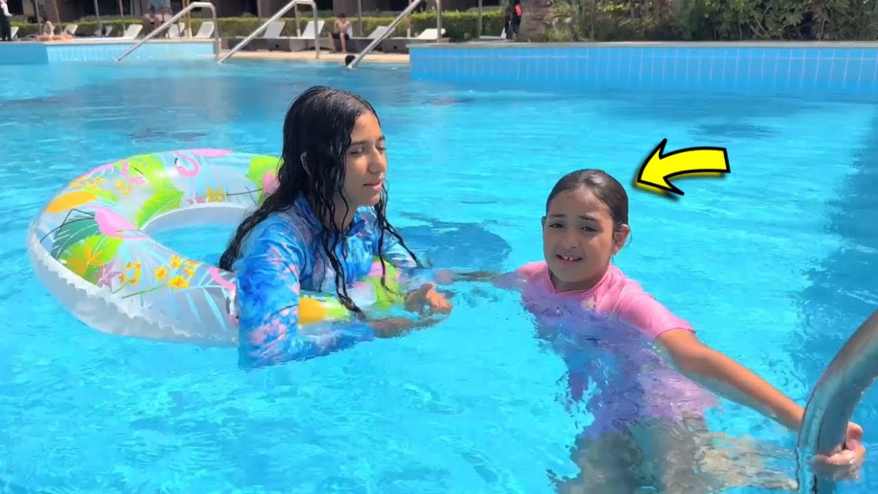 بنت صغيرة تعمل مقلب في حمام سباحة - شوف حصل اية !!