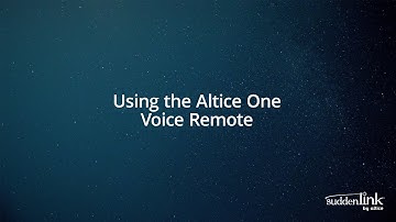 How To: Altice One Voice Remote