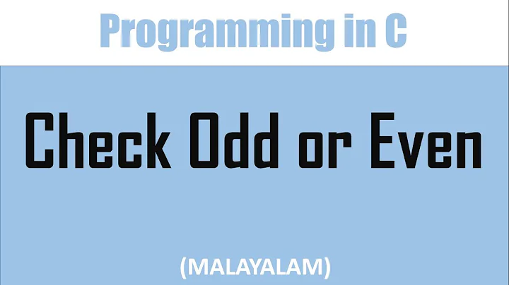 C Program to check a number is odd or even | malayalam tutorial