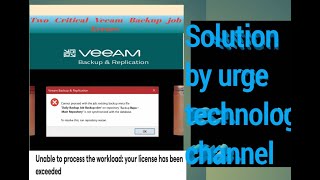 Two Critical Veeam Backup Job Errors – Root Cause & Final Solution