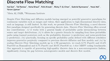 Discrete flow matching