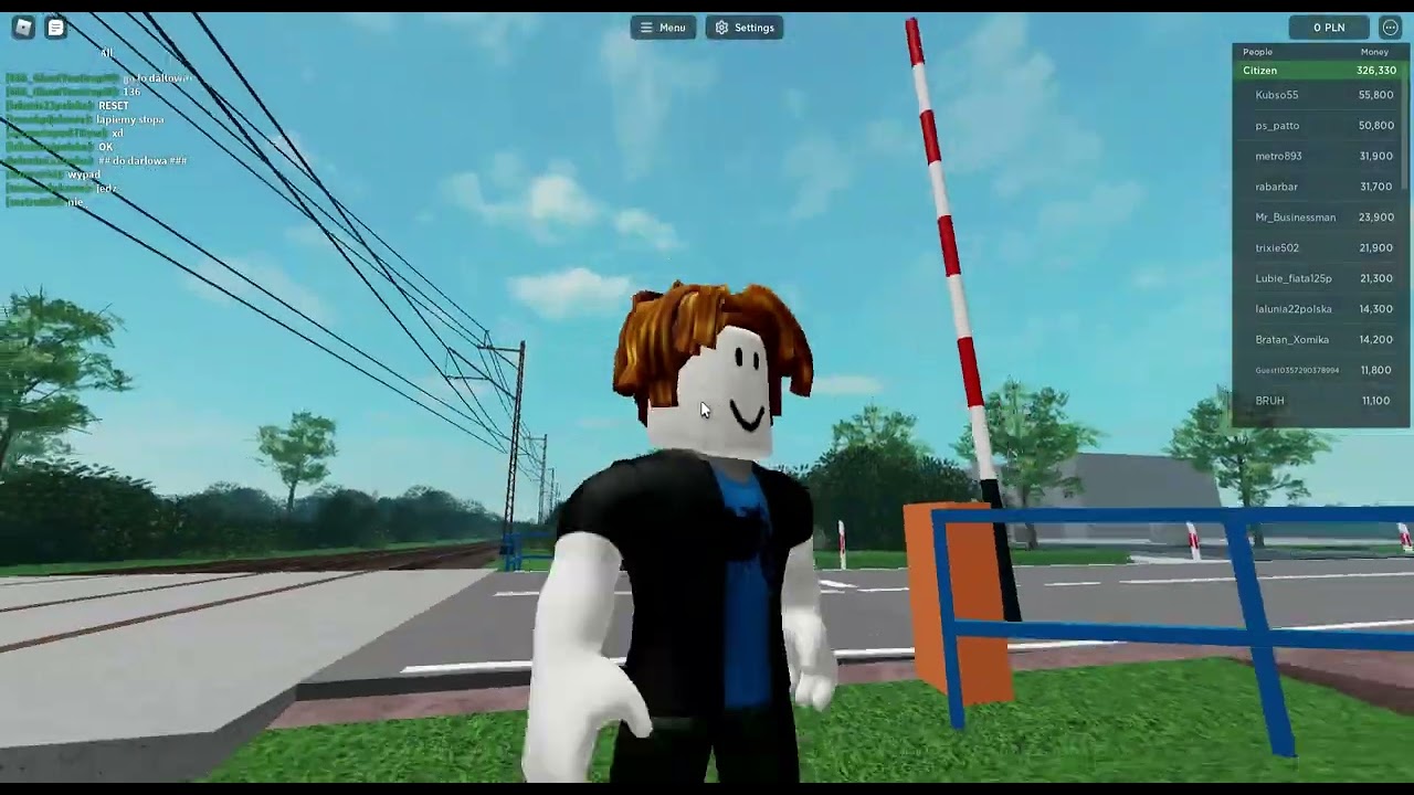Roblox przejazd kolejowy / szlabany /pociąg