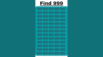 "Hidden 999 Puzzle – Can You See It?"