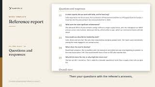 Full Reference Report Template for Search Firms (Word) — Your Brand Guide