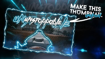 How to Make Gaming Thumbnail in Android for PUBG Mobile Video || PixelLab || PS CC || Aspect Ratio