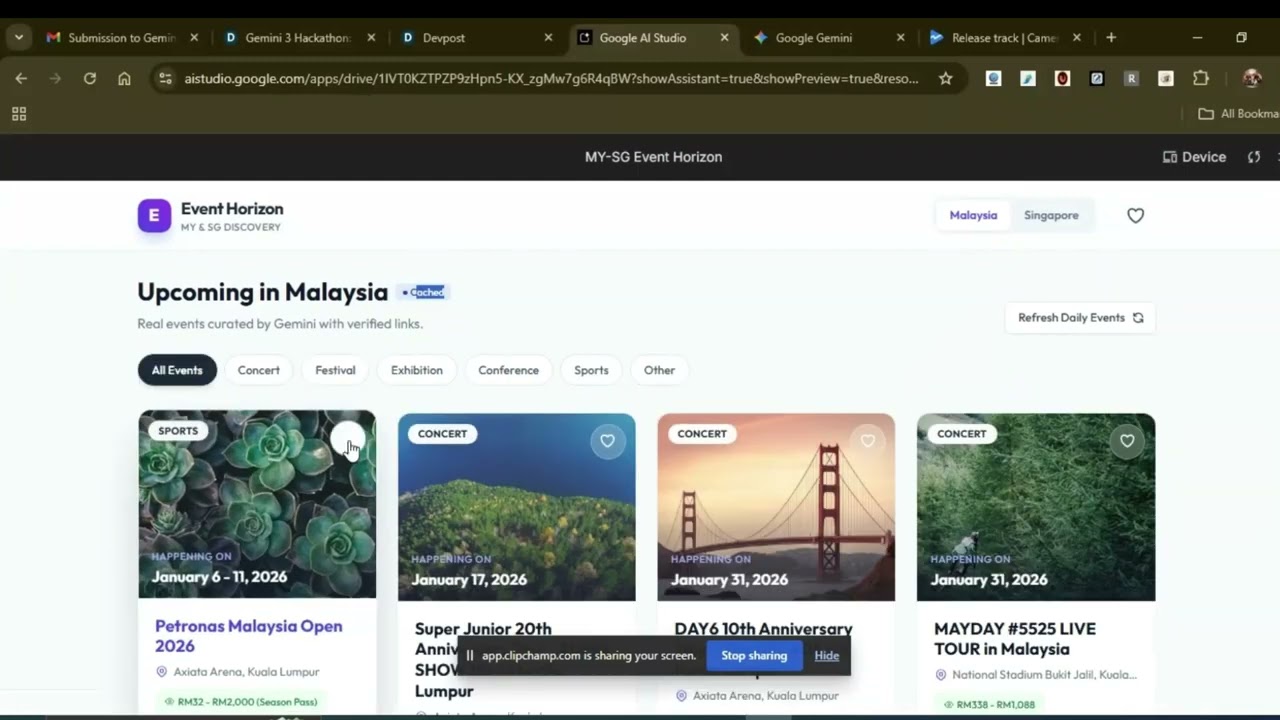 Event Horizon AI app