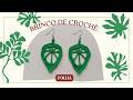 BRINCO DE CROCHÊ DE FOLHA 