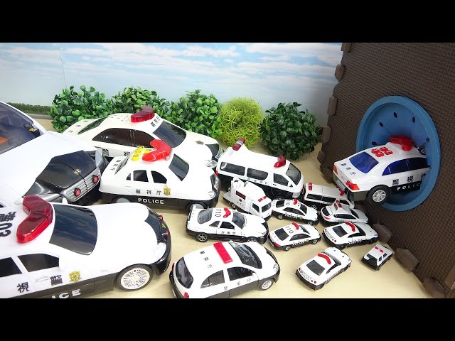 Many Size of Police Car Toy Collection Big Spo Spo Cube Box DIY class=