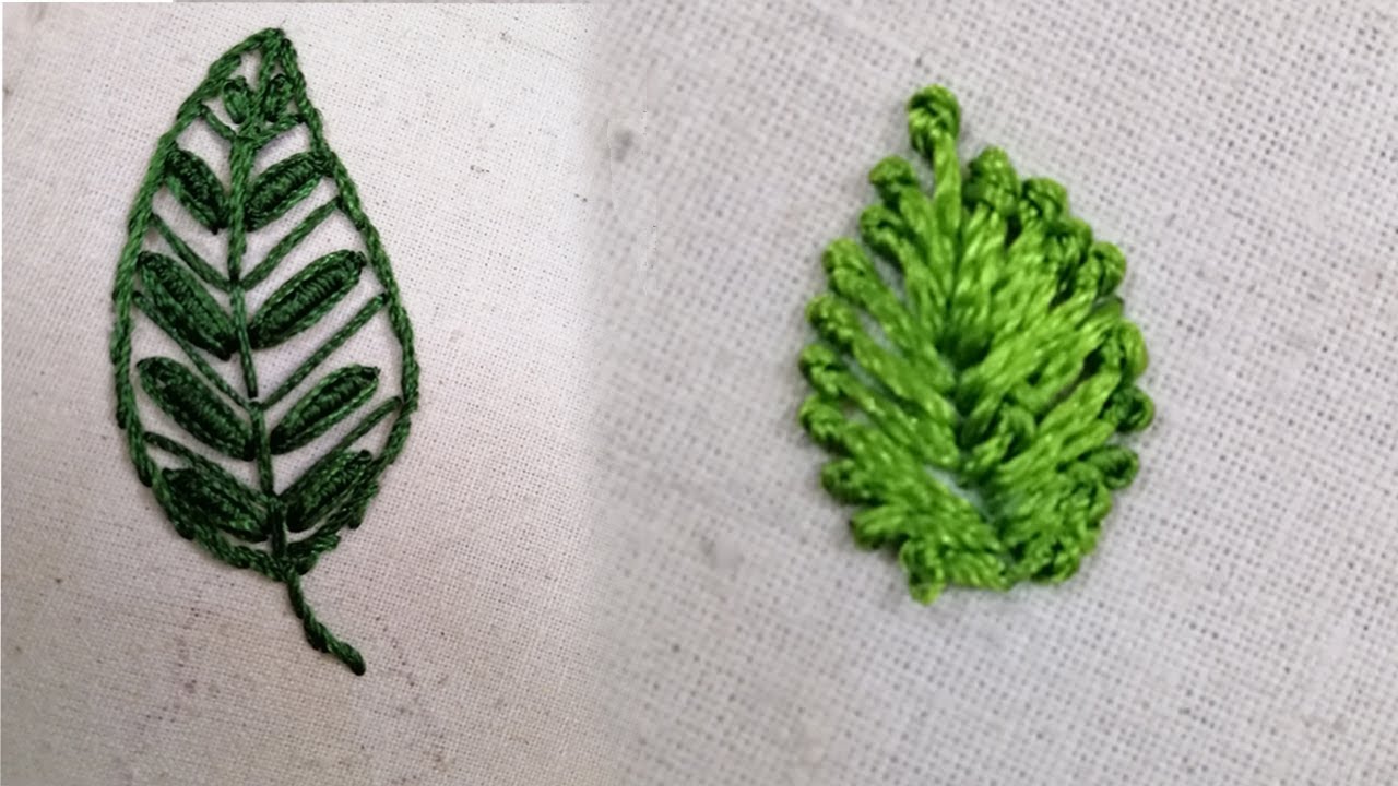 Latest leaf stitch tutorial Hand embroidery leaf stitch Small leaf