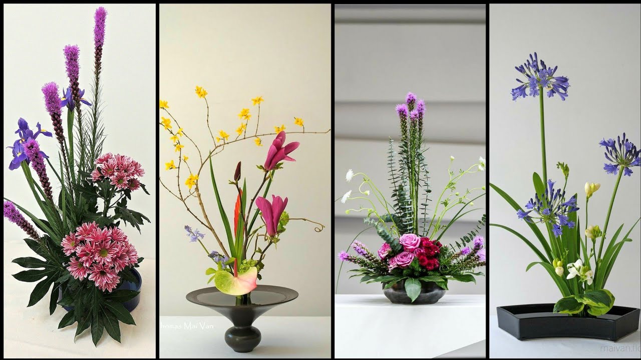 DIY Ikebana japanese floral arrangements || Flower arrangement ideas 2021