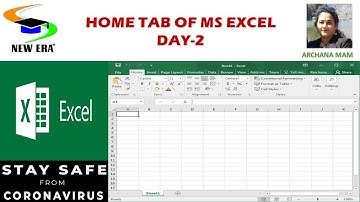 Home Tab of MS Excel (Day-2) By Archana Mam