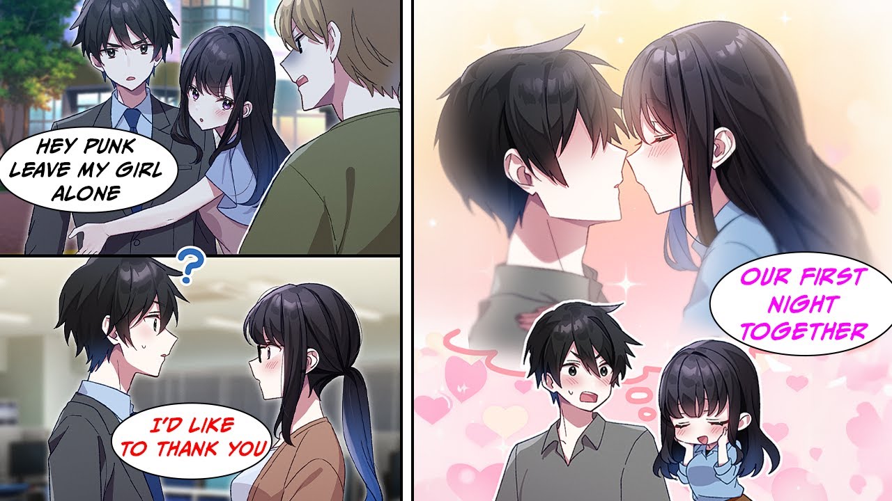 [Manga Dub] The beautiful girl that I helped out was Plain Jane at work...!? [RomCom]