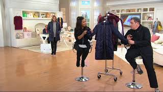 Isaac Mizrahi Live! Mixed Quilting Puffer Coat with Removable Hood on QVC