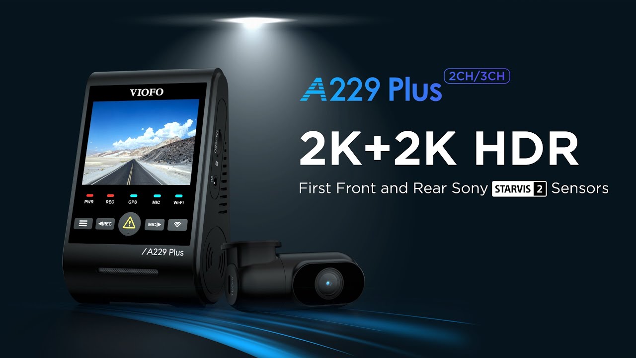 VIOFO A229 Plus 2CH Front & Rear 2K+2K HDR Dual Dashcam