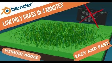 LOW POLY GRASS IN BLENDER, it