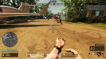 Dutch Wields an Imaginary Gun (Predator: Hunting Grounds Bug)