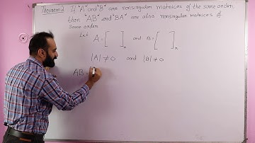 If A and B are nonsingular matrices of same order, then AB and BA are also nonsingular matrices of..