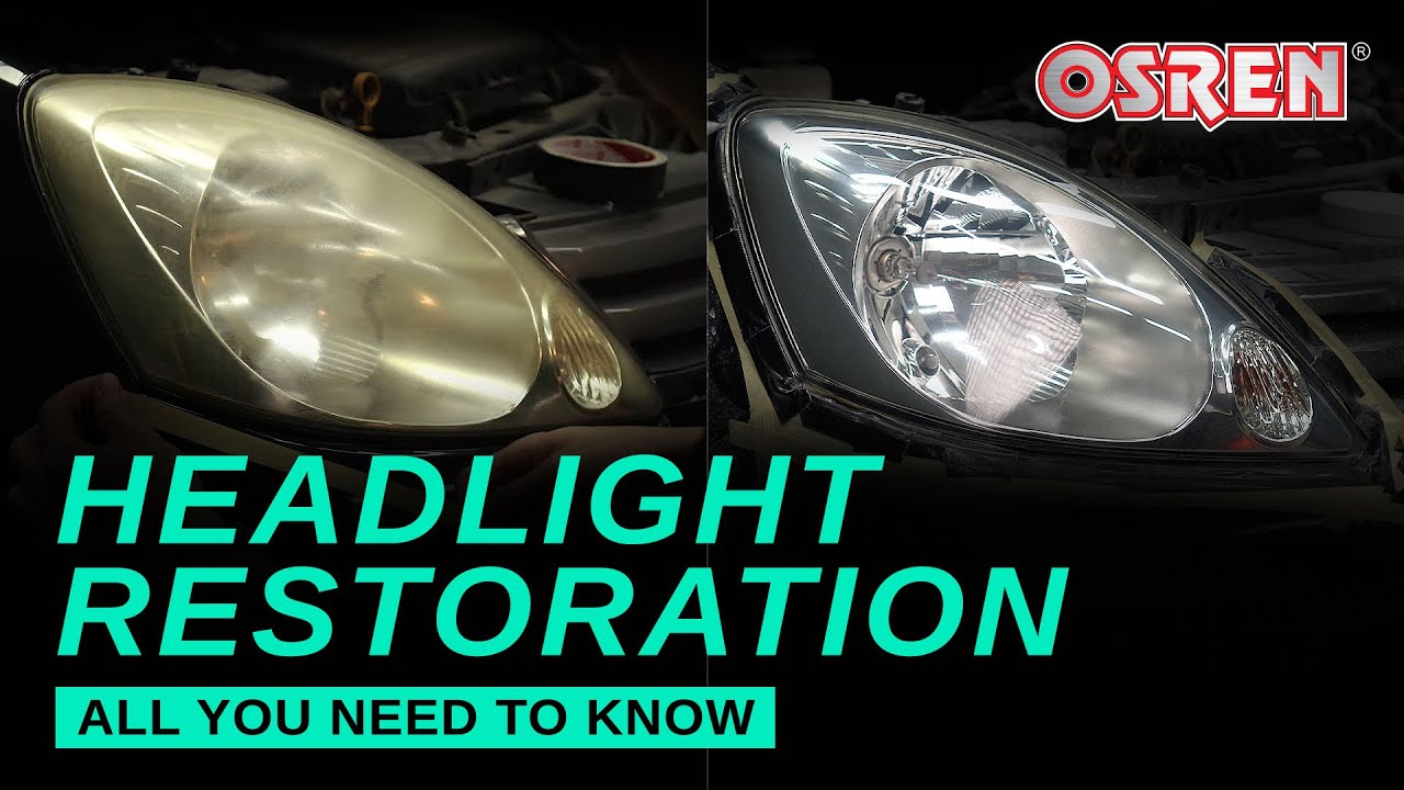 Restore your headlights by hand with Headlight Restorer paired with th