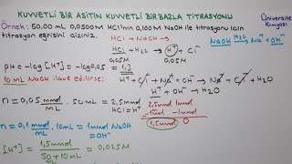 Anali̇ti̇k Ki̇myanötralleşme Titrasyonlarının İlkelerikuvvetli Asit-Kuvvetli Baz Titrasyonu