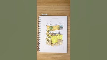 Quick Sketch | Kitchen Marker Rendering 🍋