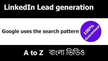 How to collect leads from LinkedIn using search pattern Lead Generation   বাংলা টিউটোরিয়ালzakirul483