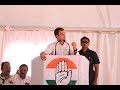 Congress President Rahul Gandhi addresses a public meeting in Dhule, Maharashtra