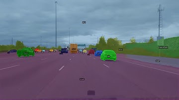 driving on 401 panoptic segmentation using detectron2 panoptic_fpn_R_101_dconv_cascade_gn_3x