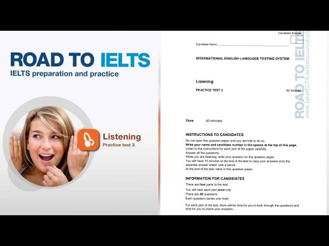 IELTS LISTENING TEST 3. ROAD TO IELTS