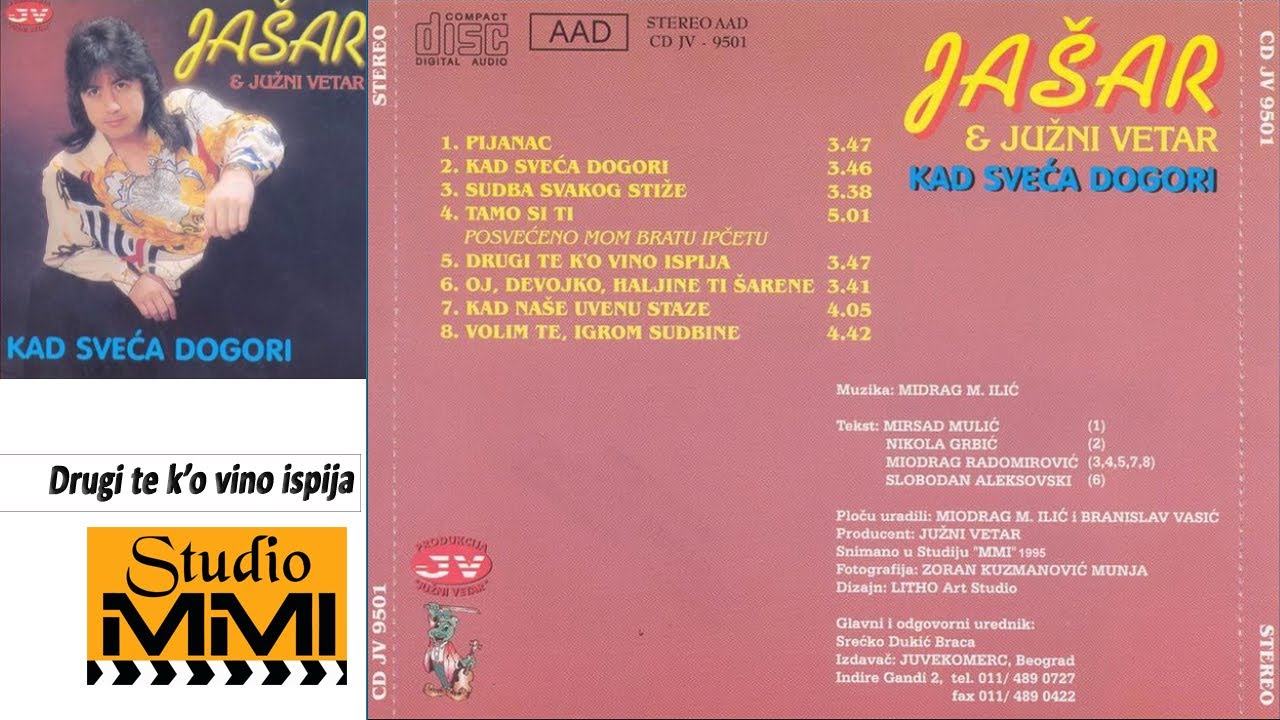 Jasar Ahmedovski i Juzni Vetar -  Drugi te k'o vino ispija (Audio 1995)