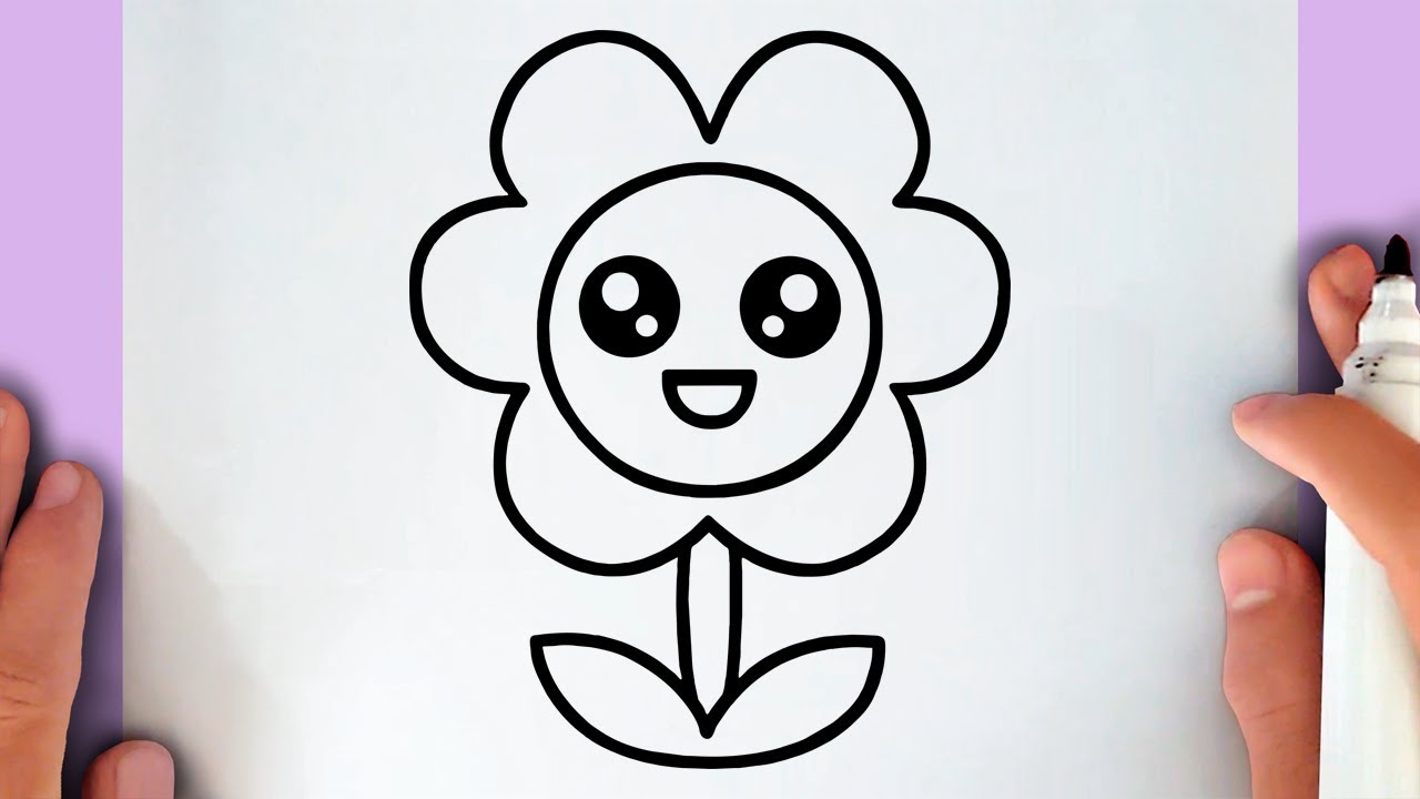 easy cute drawings of flowers