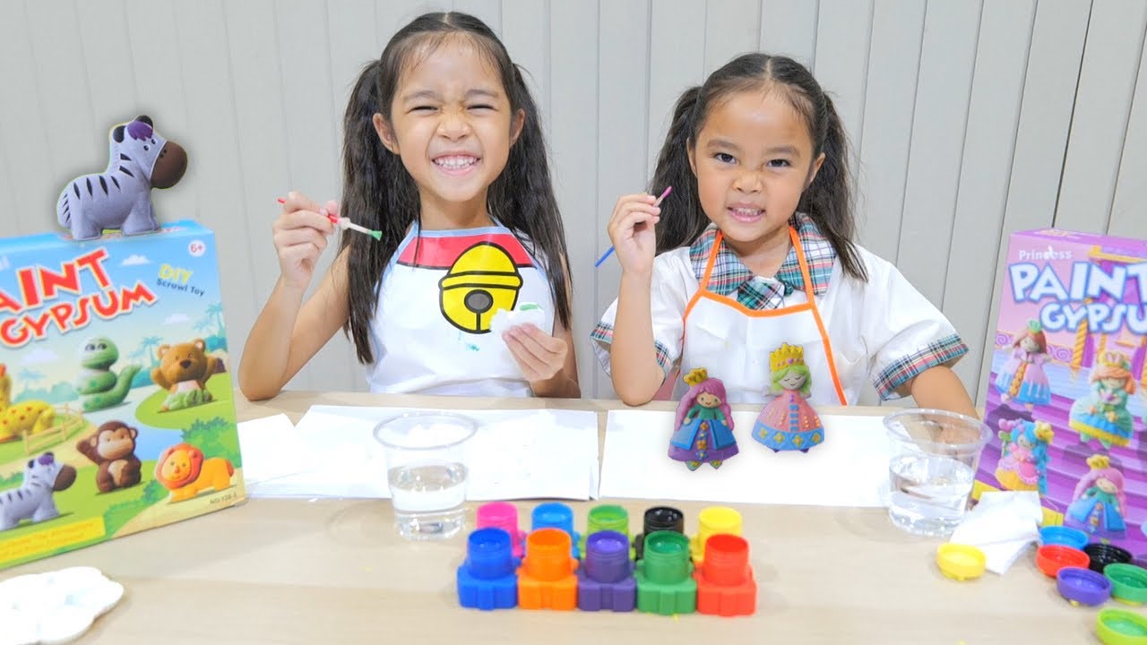 บริ้งค์ไบรท์ | ระบายสีปูนทำเอง DIY รูปเจ้าหญิง และสัตว์ต่างๆ